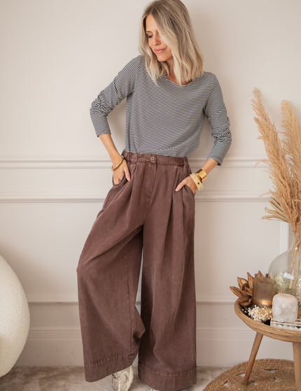 Easy Like Denim Brown - Broek
