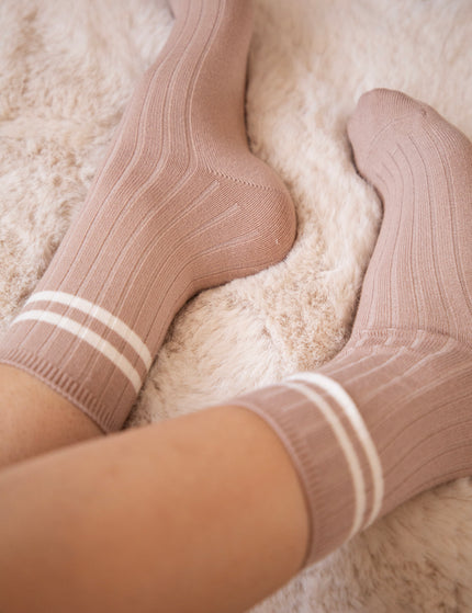 Cozy Lines Taupe - Socks
