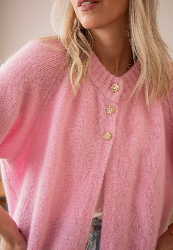 Split Knit Baby Pink - Trui