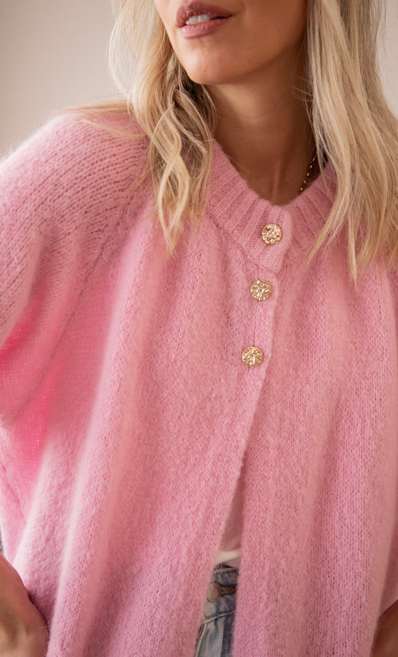 Split Knit Baby Pink - Trui