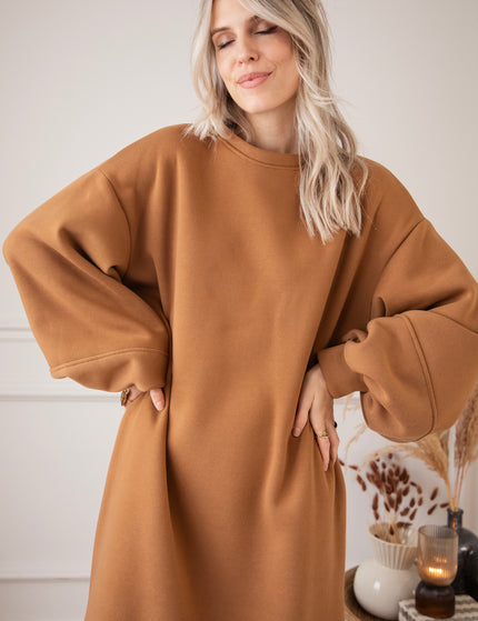 Snuggle Up XL Caramel - Sweater Dress