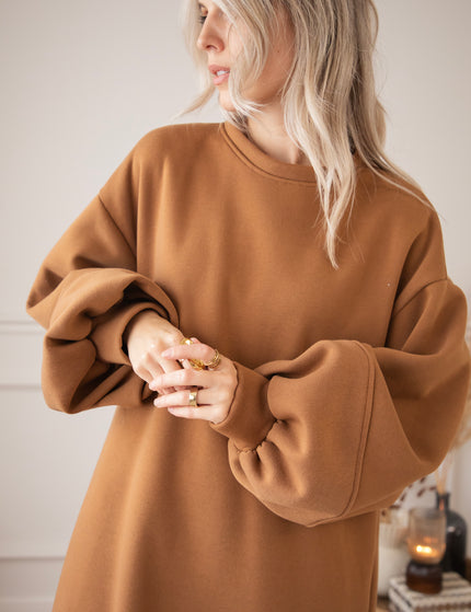 Snuggle Up XL Caramel - Sweater Dress