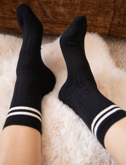 Cozy Lines Black - Socks