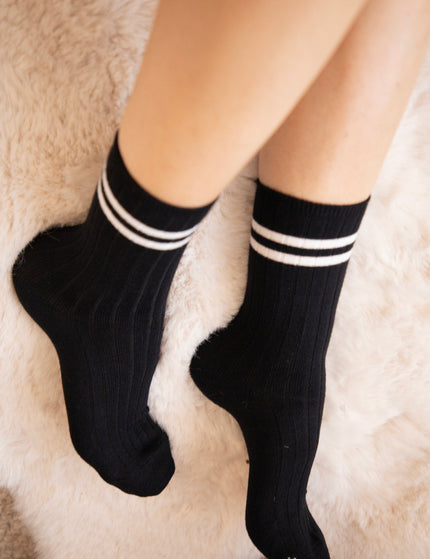 Cozy Lines Black - Socks