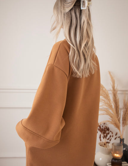 Snuggle Up XL Caramel - Sweater Dress