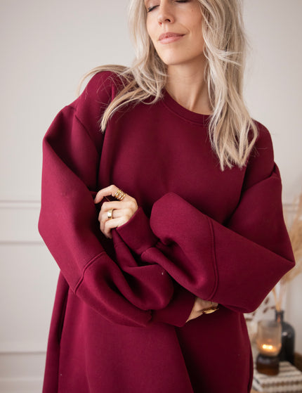 Snuggle Up XL  Burgundy - Sweater Dress