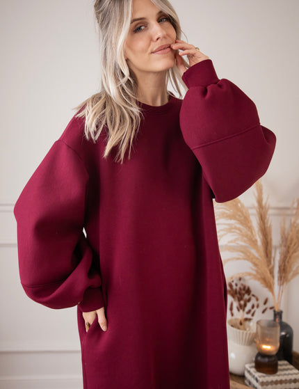 Snuggle Up XL  Burgundy - Sweater Dress