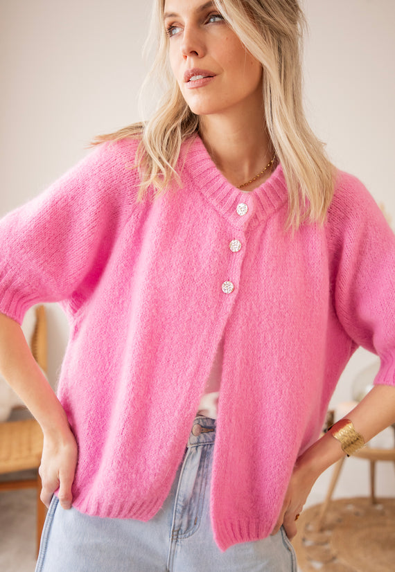 Split Knit Pink - Trui