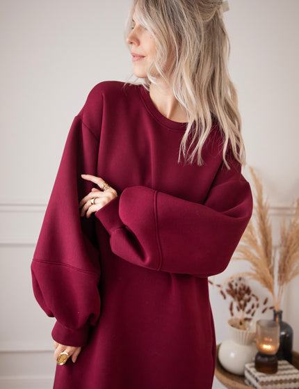 Snuggle Up XL Burgundy - Sweater Dress