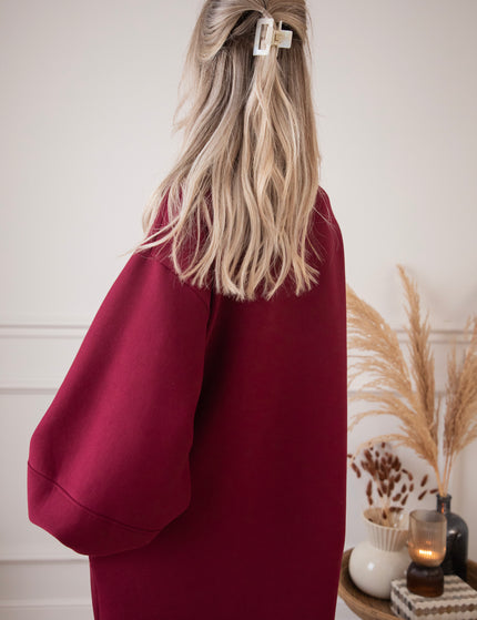 Snuggle Up XL Burgundy - Sweater Dress