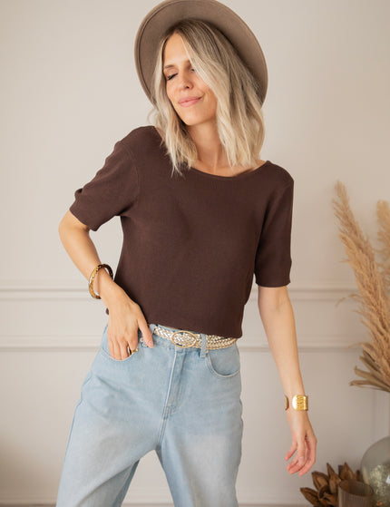 Bluse - Twist Things Up - Braun