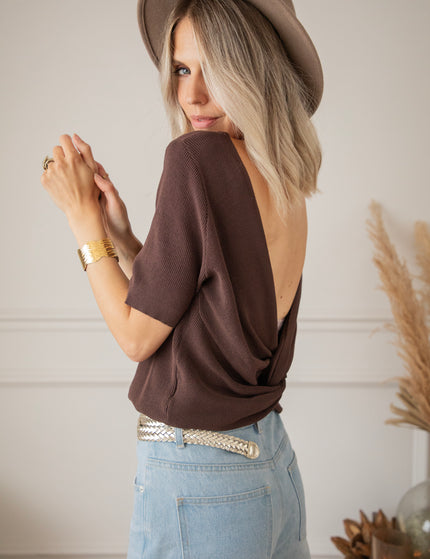 Bluse - Twist Things Up - Braun