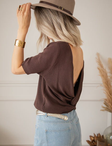 Bluse - Twist Things Up - Braun