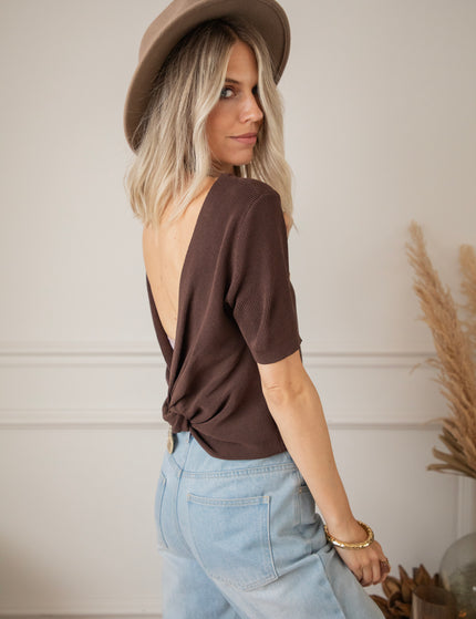 Bluse - Twist Things Up - Braun