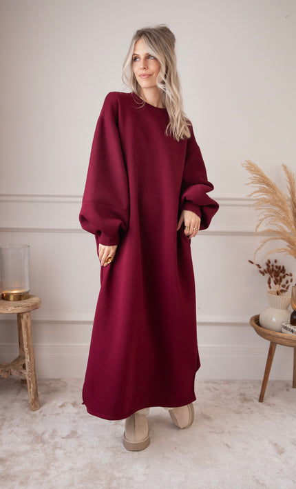 Snuggle Up XL  Burgundy - Sweater Dress