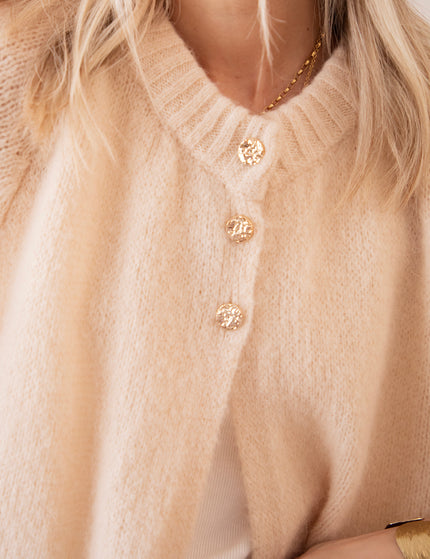 Split Knit Beige - Trui