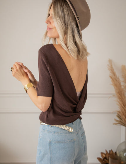 Bluse - Twist Things Up - Braun