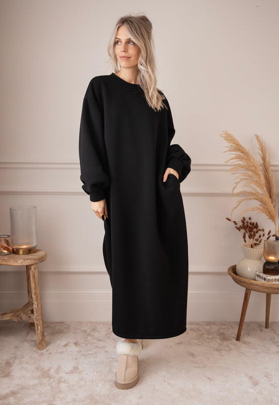 Snuggle Up XL Black - Sweater Dress