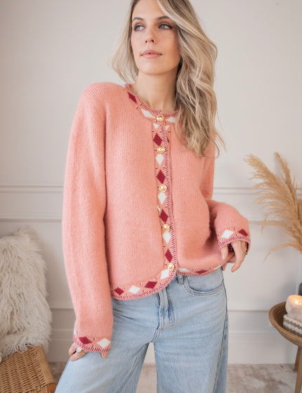 Cozy Contour Pink - Cardigan