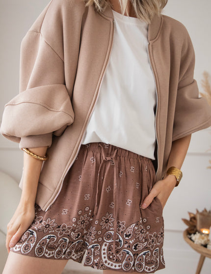 Bloomy Paisley Brown - Short