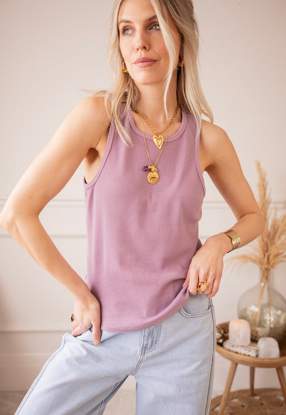 Everyday Rib Mauve - Top