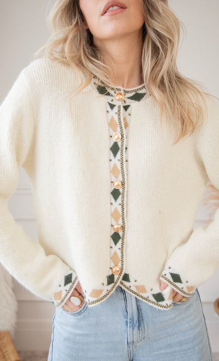 Cozy Contour Beige - Cardigan