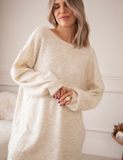 Pullover/Pulloverkleid - Glow With A Bow - Beige