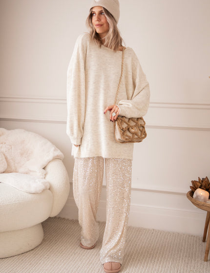 Hose - Stunning Sequins - Beige