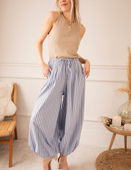 Let The Stripes Flow Blue/Brown - Broek