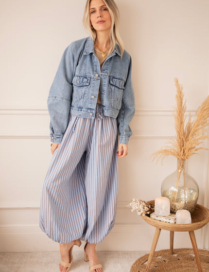 Let The Stripes Flow Blue/Brown - Broek