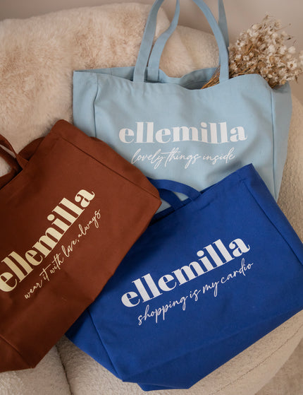 With Love, Always Brown - Canvas Tas