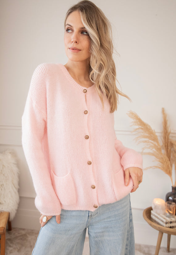 Strickjacke - Maple - Baby Pink