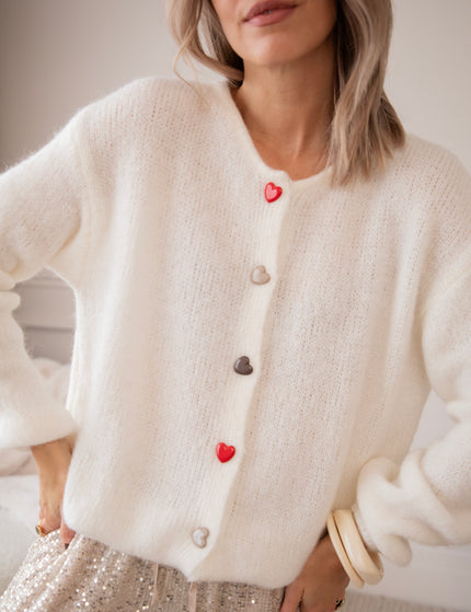 Love Buttons Beige - Cardigan