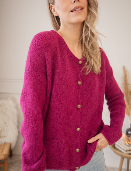 Strickjacke - Maple - Pflaume