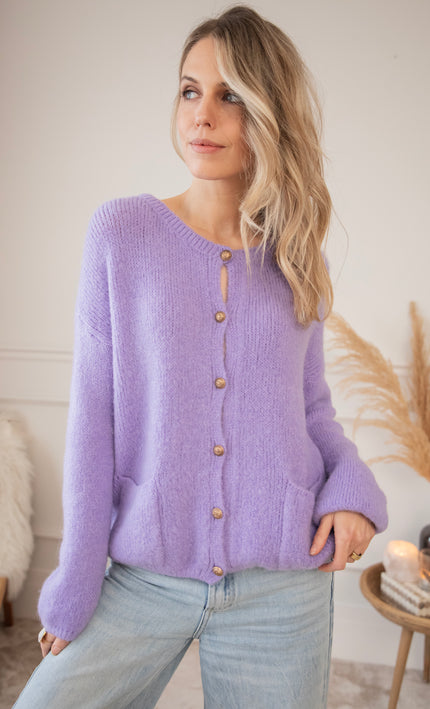 Strickjacke - Maple - Violett