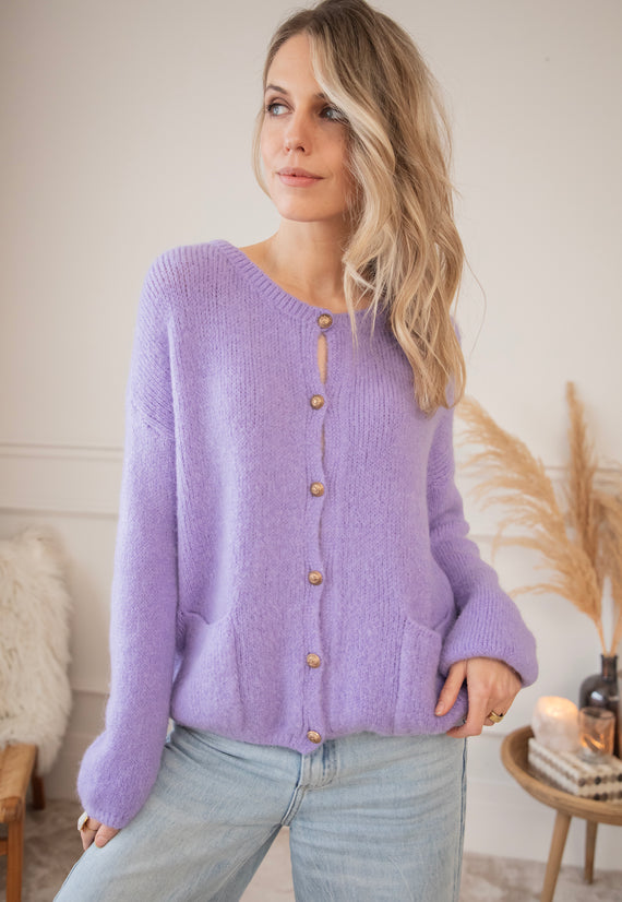 Strickjacke - Maple - Violett