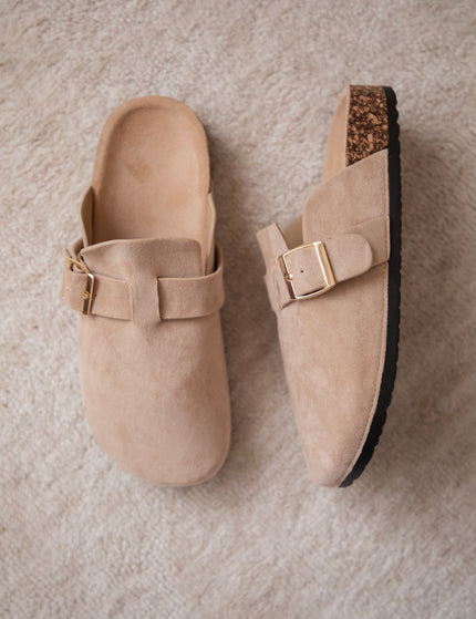 Leki Buckle Clogs Beige - Flats