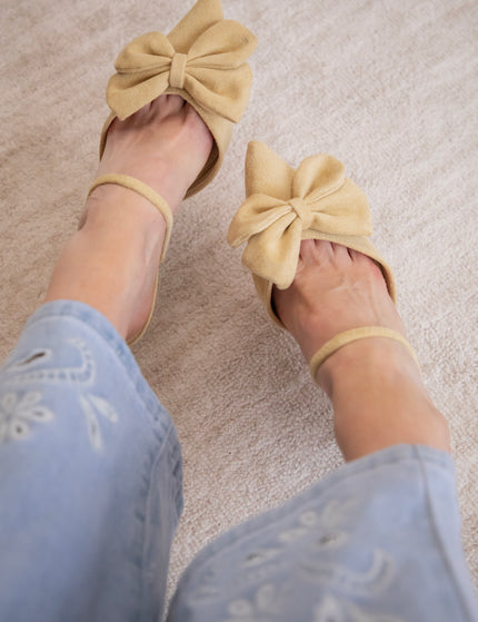 Bow On My Toe Yellow - Heels