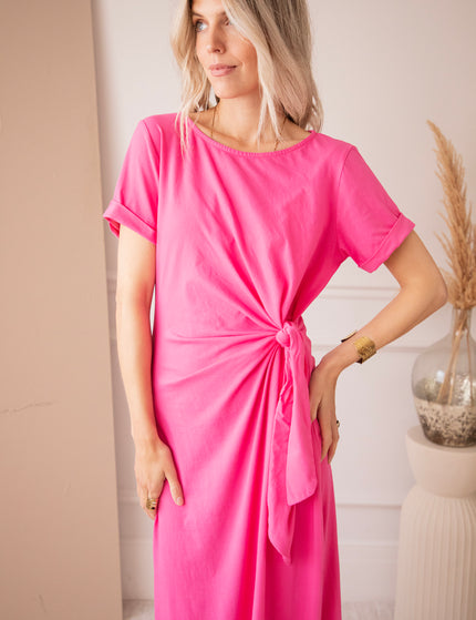 Katie Knot Fuchsia - Maxi Dress
