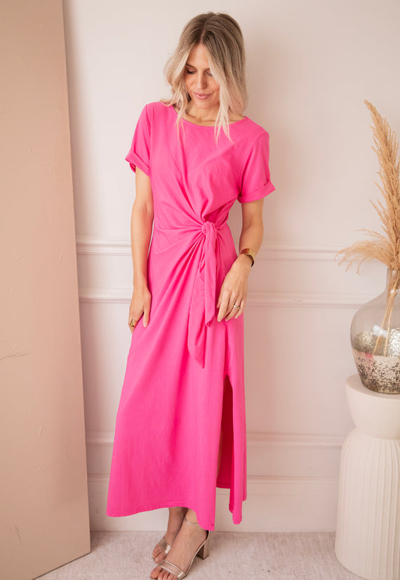 Katie Knot Fuchsia - Maxi Jurk