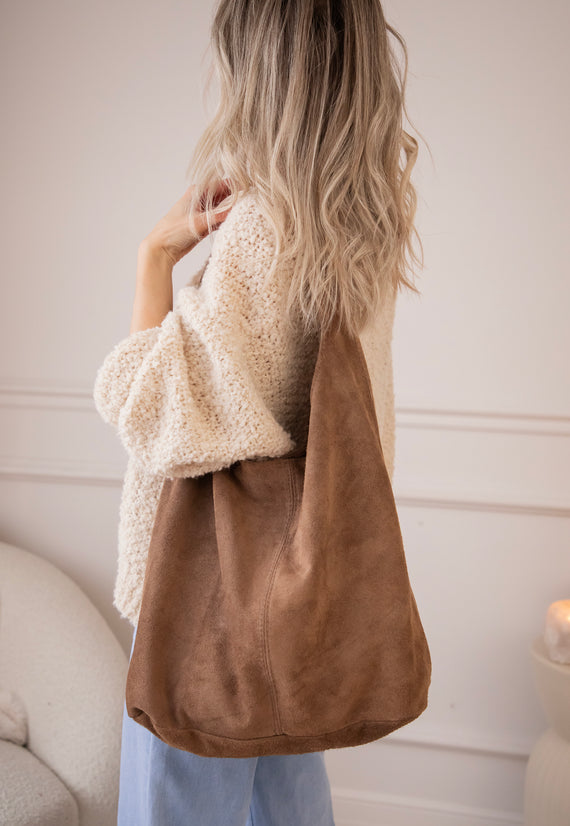 Noé Leather Taupe - Handtas