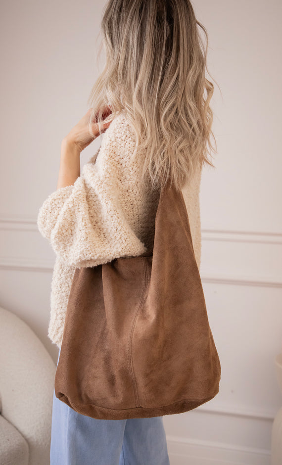 Noé Leather Taupe - Handtas