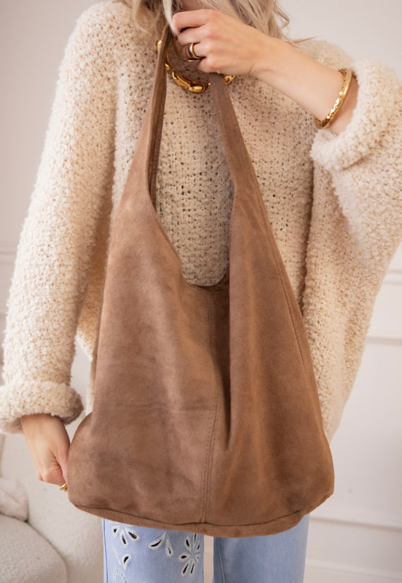 Noé Leather Taupe - Handtas