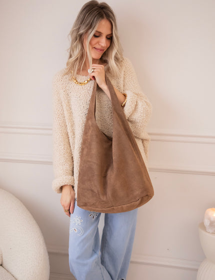 Noé Leather Taupe - Handtas