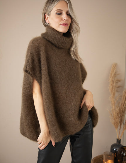 Coco Cose Brown - Sleeveless Cardigan