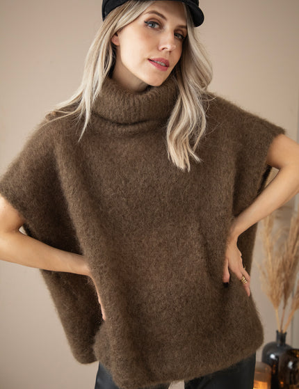 Coco Cose Brown - Sleeveless Cardigan