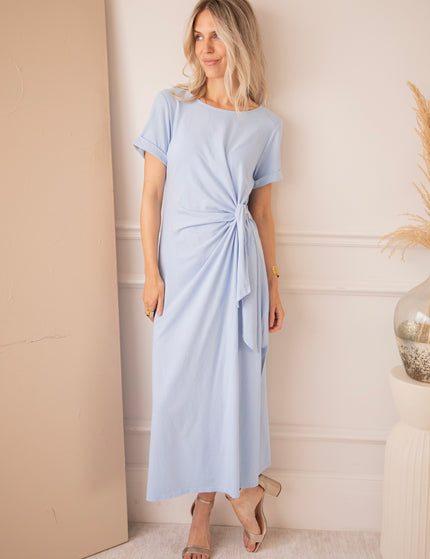 Katie Knot Soft Blue - Maxi Dress