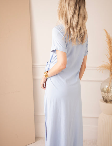Katie Knot Soft Blue - Maxi Dress