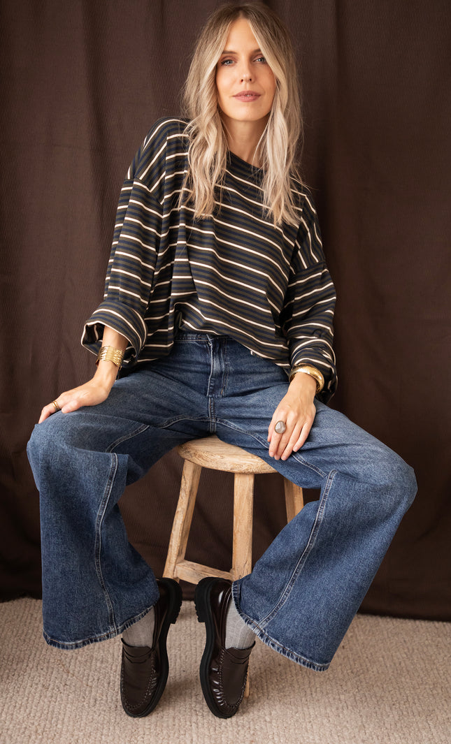 Love Me Wide Dark Blue - Jeans