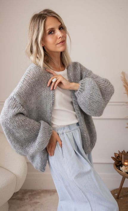 Strickjacke - Bernadette Clara - Grau